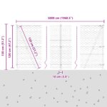 vidaXL Hexagónový plot 1.2x50 m Pozinkovaná oceľ – Obrázok 13