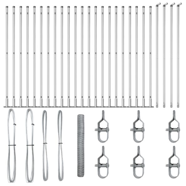 vidaXL Hexagónový plot 1.2x50 m Pozinkovaná oceľ – Obrázok 2
