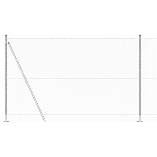 3353842_6.jpg Plot vidaXL Hexagon 1.4x50 m Pozinkovaná oceľ, Plotové stĺpiky vidaXL s základnými platňami 13 ks Ø32mm 78.5cm Pozinkovaná oceľ – Obrázok 6