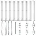 Hexagonový plot vidaXL 1.4x50 m Pozinkovaná oceľ, Železné stĺpy vidaXL s podlahovými doskami 13 ks Ø32mm 78.5cm Pozinkovaná oceľ – Obrázok 2