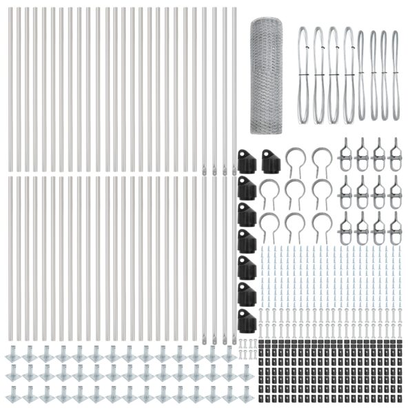 vidaXL hexagonálne oplotenie 0.5x100 m pozinkovaná oceľ – Obrázok 4
