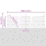 Hexagonálne oplotenie vidaXL 0.5x100 m Pozinkovaná oceľ, Stĺpy oplotenia vidaXL so základnými doskami 13 ks Ø32mm 70cm Pozinkovaná oceľ – Obrázok 13