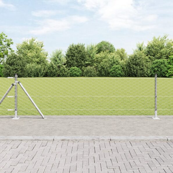 3353865_1.jpg vidaXL Hexagonálna ohrada 0.6x100 m pozinkovaná oceľ – Obrázok 1