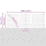 vidaXL Hexagonálna ohrada 0.6x100 m pozinkovaná oceľ – Obrázok 13