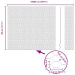 vidaXL Hexagonálny plot 0.8x100 m pozinkovaná oceľ – Obrázok 13