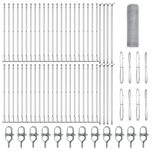 vidaXL hexagonový plot 0,8x100 m zinková oceľ – Obrázok 2