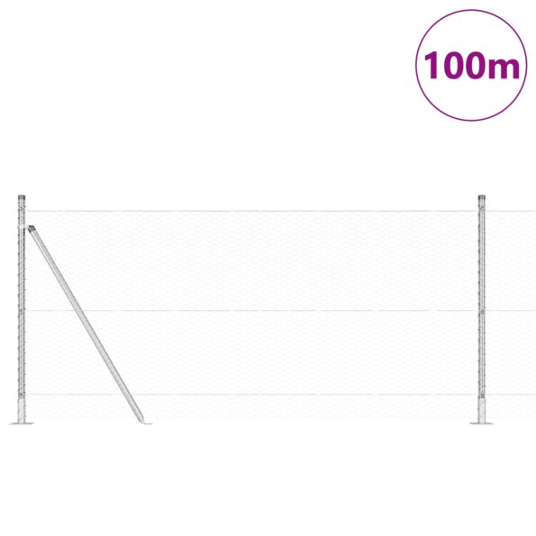 vidaXL hexagonový plot 0,8x100 m zinková oceľ – Obrázok 3