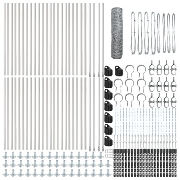 vidaXL Hexagonový plot 1x100 m Pozinkovaná oceľ – Obrázok 4