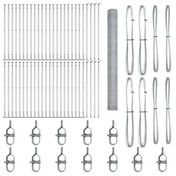 vidaXL Hexagon Fence 1.5x100 m Pozinkovaná oceľ – Obrázok 2