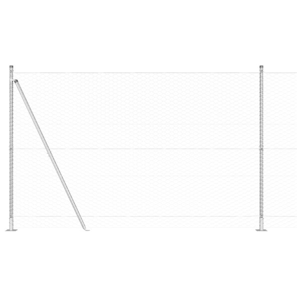 vidaXL Hexagon Fence 1.6x100 m Pozinkovaná oceľ – Obrázok 6