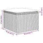 vidaXL 6 Dielna Záhradná Pohovka s Vankúšmi Svetlosivý Polyratan – Obrázok 12