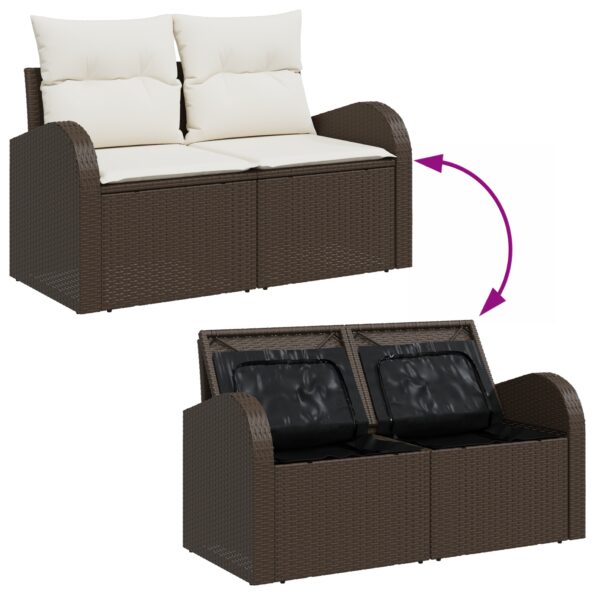 3354717_12.jpg vidaXL 5-dielny set záhradného gauča s vankúšmi sivý poly ratan – Obrázok 12