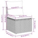 vidaXL 6-dielna súprava záhradného sofa s vankúšmi Čierny poly ratan – Obrázok 13
