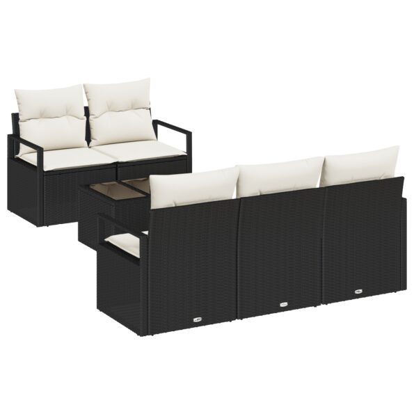 3354926_2.jpg vidaXL 6-dielna súprava záhradného sofa s vankúšmi Čierny poly ratan – Obrázok 2