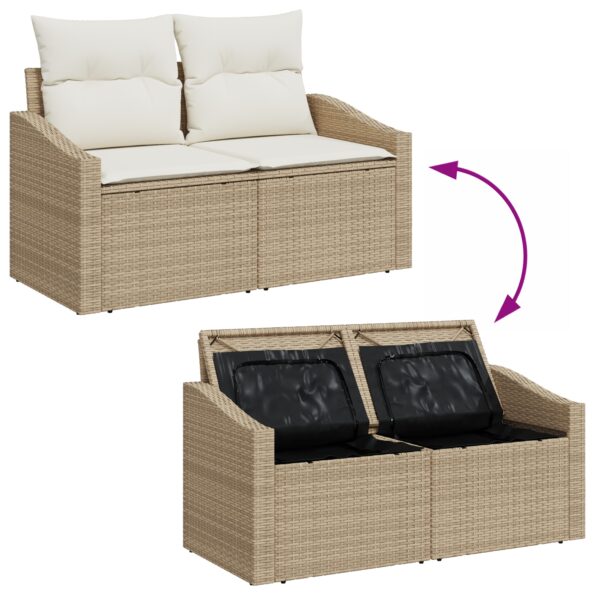3355470_11.jpg vidaXL 7-dielny záhradný jedálenský set s vankúšmi, hnedý poly ratan – Obrázok 11