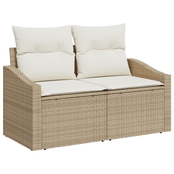 3355470_4.jpg vidaXL 7-dielny záhradný jedálenský set s vankúšmi, hnedý poly ratan – Obrázok 4