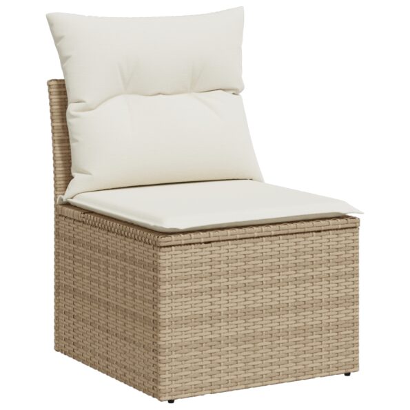 3355470_5.jpg vidaXL 7-dielny záhradný jedálenský set s vankúšmi, hnedý poly ratan – Obrázok 5