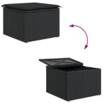 vidaXL 6-dielna záhradná pohovka s vankúšmi čierny poly ratan akácia – Obrázok 12