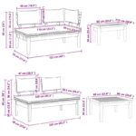 vidaXL 4-dielna sada záhradných lavíc s vankúšmi z masívneho dreva teak – Obrázok 10