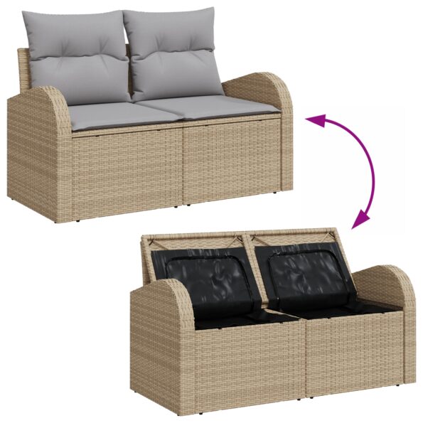 3357353_11.jpg vidaXL 9-dielny Záhradný Gaučový Set s Vankúšmi Béžový Poly Ratan – Obrázok 11