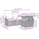 vidaXL 5-dielny záhradný gauč s vankúšmi čierny poly ratan – Obrázok 13