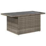 vidaXL 7-dielny záhradný gauč set s vankúšmi Sivý Poly ratan – Obrázok 8