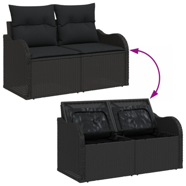 3358179_11.jpg 9-dielny záhradný pohovkový set vidaXL s vankúšmi čierny poly ratan, 2-miestna záhradná pohovka vidaXL so skladom a vankúšmi čierny poly ratan – Obrázok 11