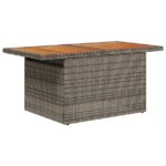 vidaXL 5-dielna sada záhradných pohoviek so vankúšmi sivá poly ratan – Obrázok 6