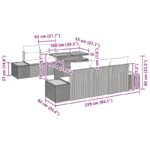 vidaXL 7-dielny záhradný gauč s vankúšmi Čierny poly ratan – Obrázok 13