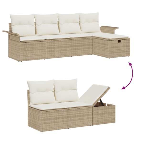 vidaXL 6-dielny záhradný súbor pohoviek s béžovými vankúšmi – Obrázok 8