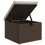 vidaXL 6-dielny záhradný pohovkový set s vankúšmi Hnedý Poly Ratan – Obrázok 8