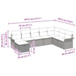 vidaXL 8-dielny záhradný pohovkový set s vankúšmi Béžový Poly Ratan – Obrázok 10