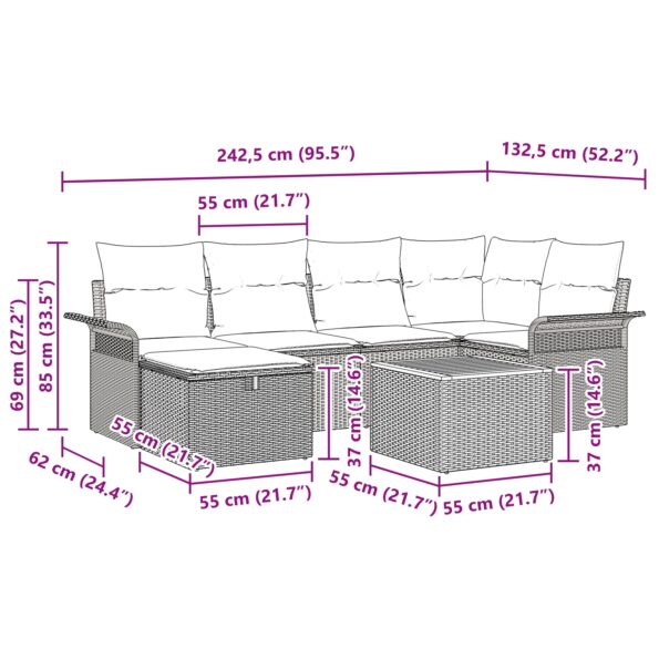 3359453_11.jpg vidaXL 7 dielna záhradná súprava s vankúšmi čierny poly ratan – Obrázok 11