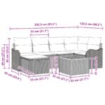 vidaXL 7-dielny záhradný pohovkový set s vankúšmi béžový polyratan – Obrázok 11
