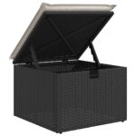 vidaXL 7-dielny záhradný set so vankúšmi čierny poly ratan – Obrázok 10