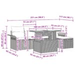 vidaXL 6-dielna záhradná pohovka s vankúšmi hnedý poly ratan – Obrázok 12