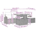 vidaXL 6-dielna záhradná súprava pohoviek s vankúšmi Béžový poly ratan – Obrázok 12