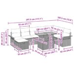 vidaXL 9-dielna záhradná pohovka s vankúšmi béžová poly ratan – Obrázok 13