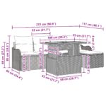 vidaXL 6-dielny záhradný pohovka set s vankúšmi Čierny Poly ratan – Obrázok 12