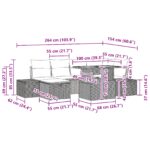 vidaXL 7-dielny záhradný gaučový set s vankúšmi béžový poly ratan – Obrázok 13