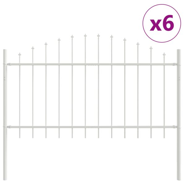 3360161_2.jpg vidaXL Záhradný plot s obručou biely 10.2x1 m oceľ – Obrázok 2