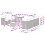vidaXL 10-dielny záhradný gaučový set s vankúšmi béžový poly ratan akácia – Obrázok 9