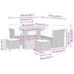 vidaXL 8-dielna záhradná sofa súprava s vankúšmi čierny poly ratan akácia – Obrázok 9