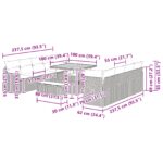 vidaXL 11-dielna súprava záhradných pohoviek s vankúšmi Béžová poly ratan Akácia – Obrázok 10