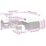 13-dielna záhradná súprava s vankúšmi béžový poly ratan akácia, 3-dielna záhradná jedálenská súprava s vankúšmi béžový poly ratan akácia – Obrázok 9