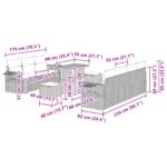 vidaXL 10-dielny záhradný pohovkový set s vankúšmi, čierny poly ratan – Obrázok 13