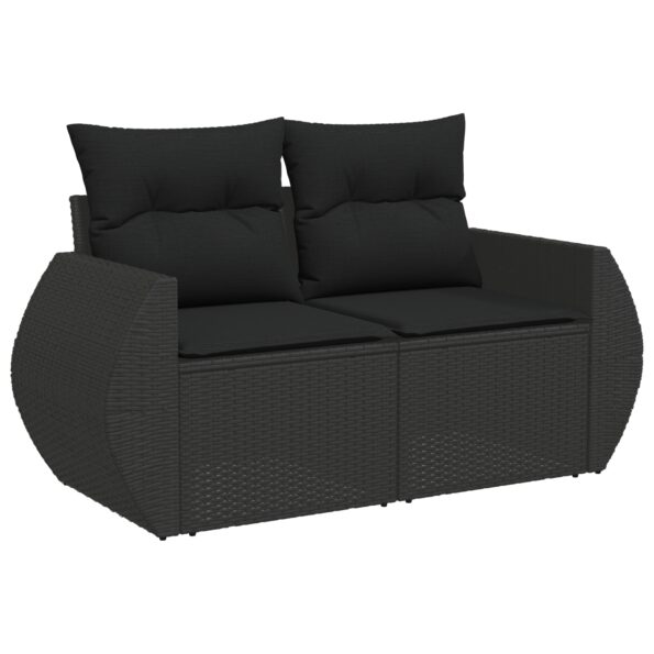 3361849_6.jpg vidaXL 11-dielny set záhradných pohoviek s vankúšmi čierny polyratan akácia – Obrázok 6