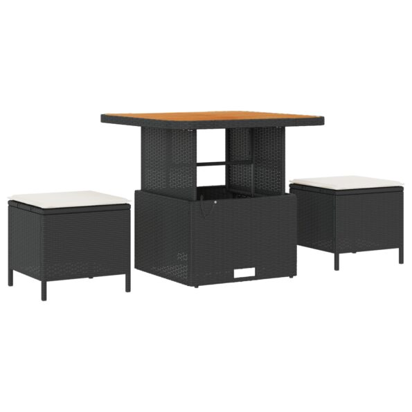 3361930_4.jpg vidaXL 13-dielna sada záhradného sofa s vankúšmi čierny poly ratan akácia – Obrázok 4