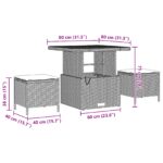 vidaXL 9-dielny záhradný pohovkový set s podložkami Béžový poly ratan Akácia – Obrázok 9