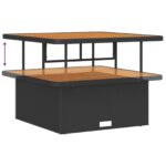 vidaXL 11-dielna záhradná pohovka s vankúšmi čierny poly ratan akácia – Obrázok 9